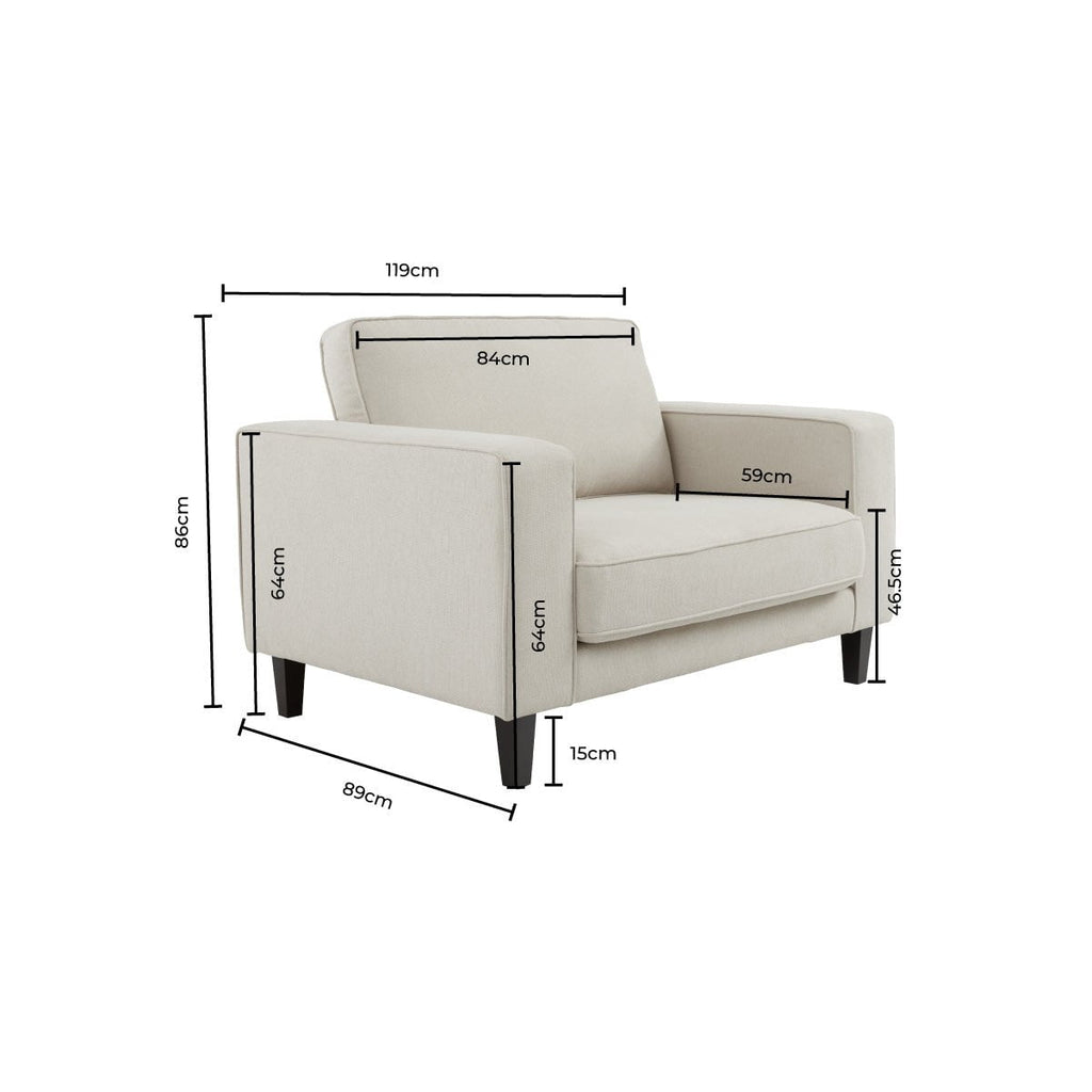 Soho Loveseat - Sand Stripe