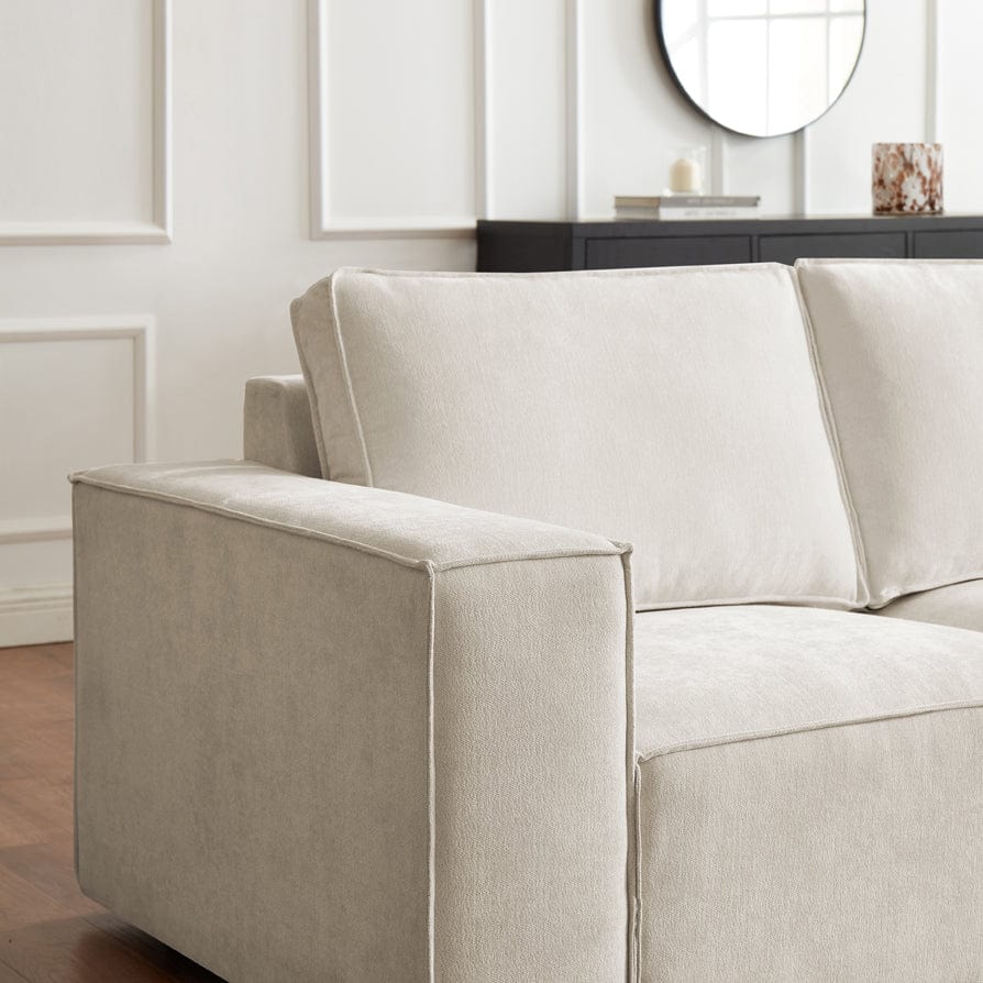 Brooklyn Small Right Hand L-Shape Sofa - Ivory