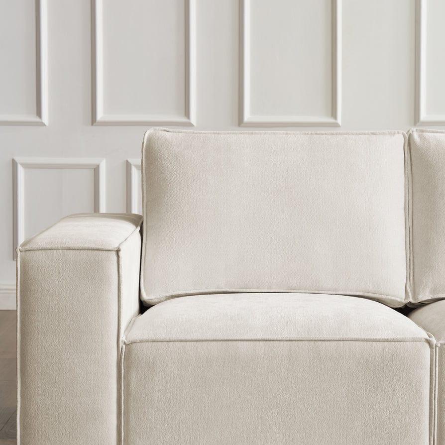 Brooklyn Small Right Hand L-Shape Sofa - Ivory
