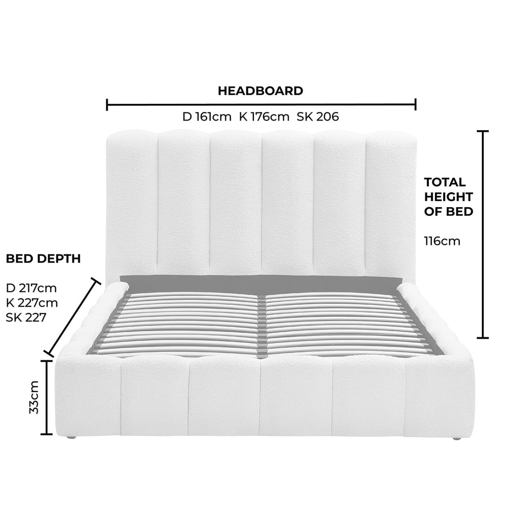Cheshire Ottoman Storage Bed - Light Grey