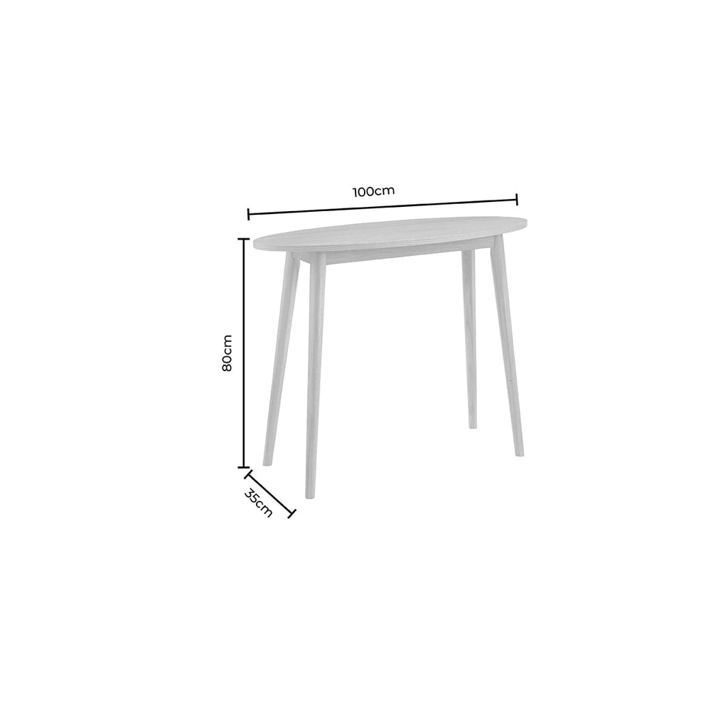Heidi Oak Console Table - Walnut
