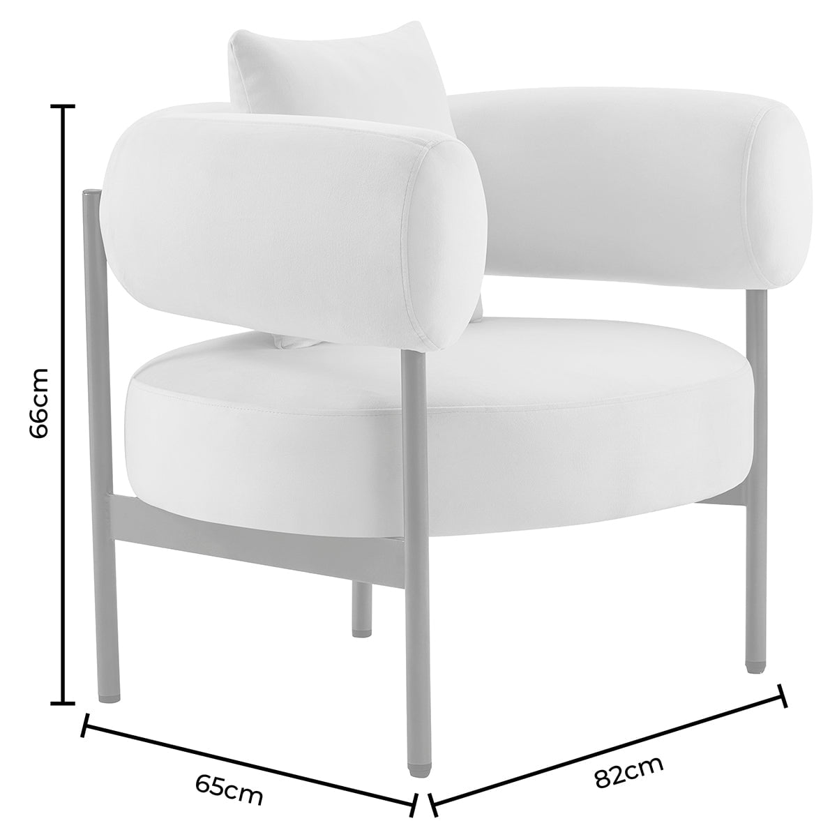 Sabrina Boucle Accent Chair - Off White