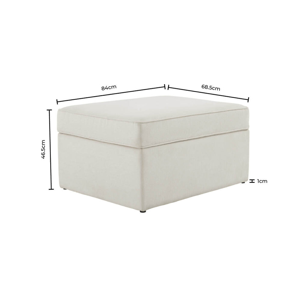 Soho Ottoman Storage Pouffe - Sand Stripe