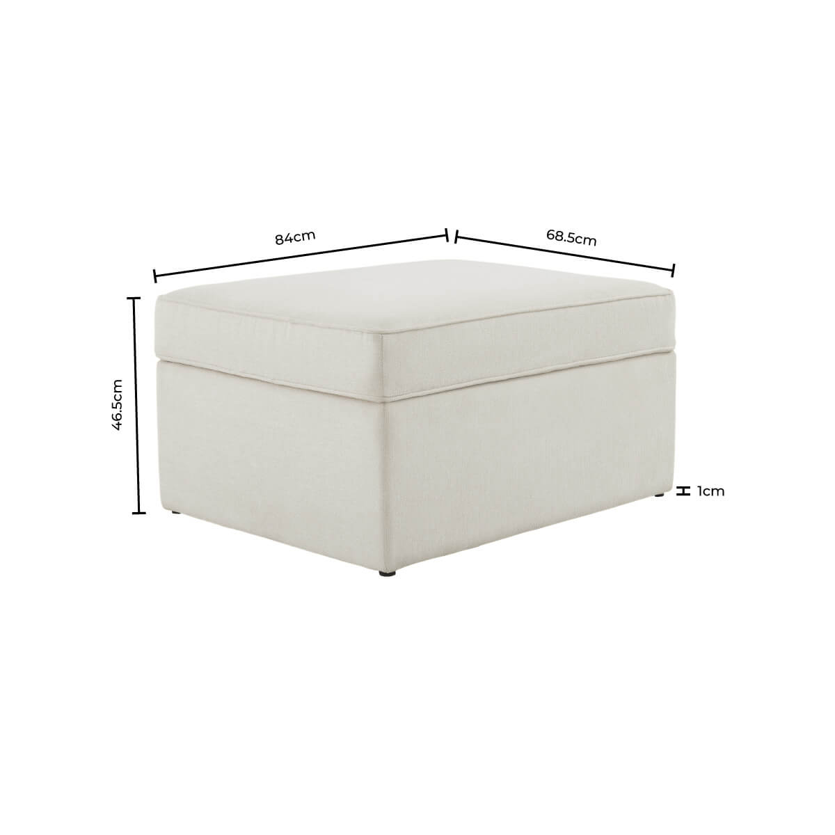 Soho Ottoman Storage Pouffe - Sand Stripe