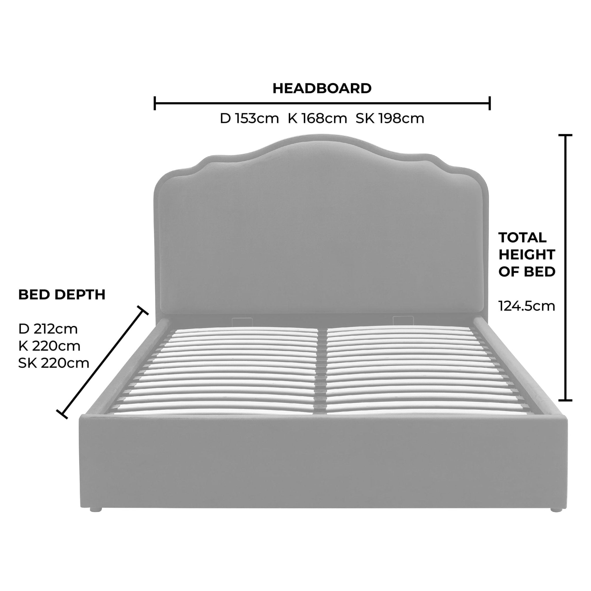 Wiltshire Chenille Ottoman Storage Bed - Light Grey